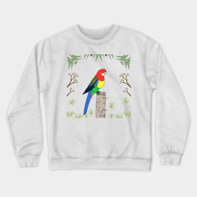 Eastern Rosella Crewneck Sweatshirt by wanungara